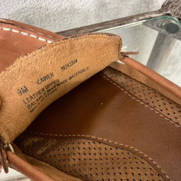 Natural Soul Leather Driving comfort boat Shoes Women 9M Tan moccasin braided - Picture 11 of 14